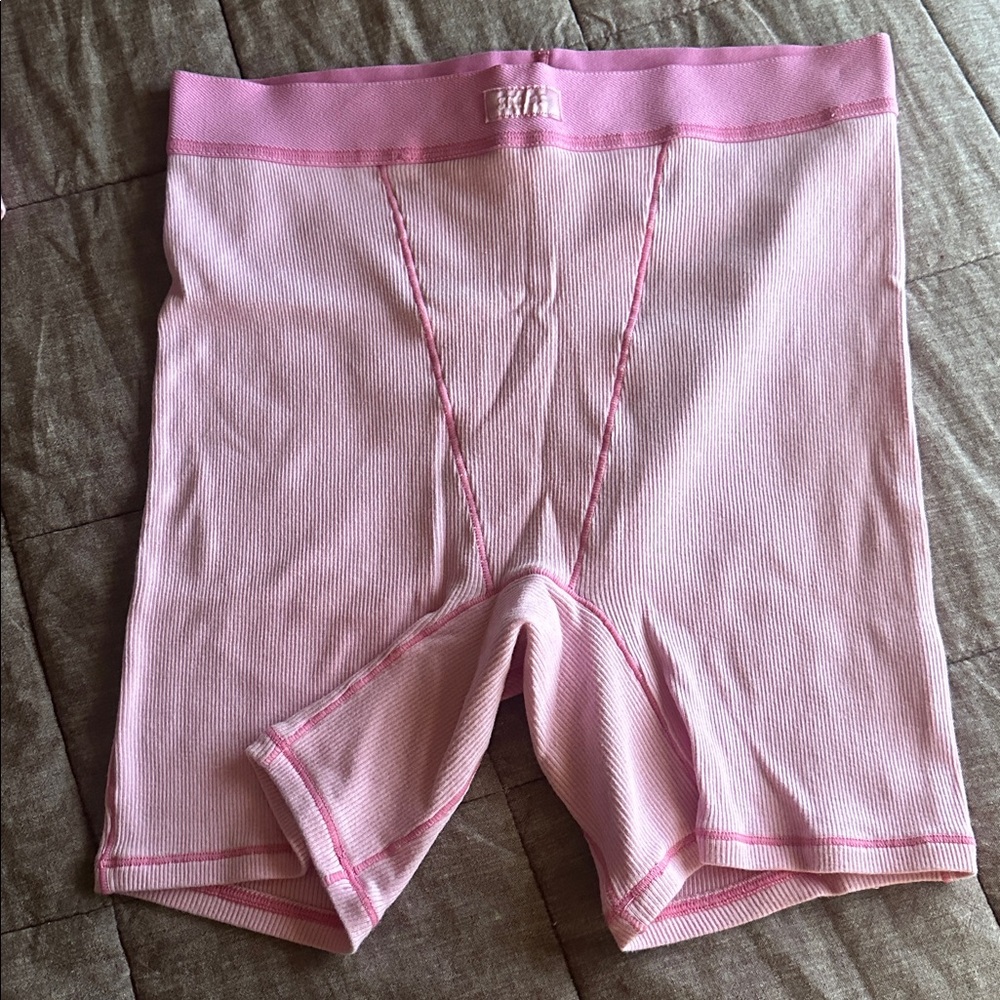 SKIMS Cotton Rib Boxer, Bubblegum **Limited Edition**